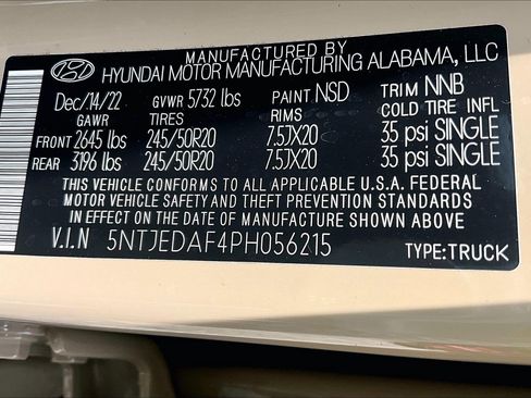 Used 2023 Hyundai Santa Cruz Limited AWD/4WD image 34