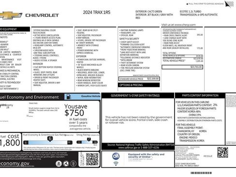 Used 2024 Chevrolet Trax RS w/ Driver Confidence Package FWD image 12