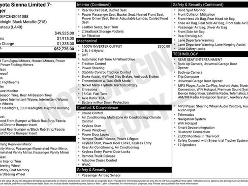 Used 2022 Toyota Sienna Limited AWD/4WD image 6