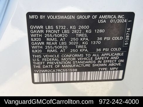 Used 2024 Volkswagen Atlas SE FWD image 32