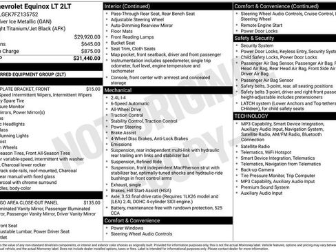 Used 2015 Chevrolet Equinox LT AWD/4WD image 2