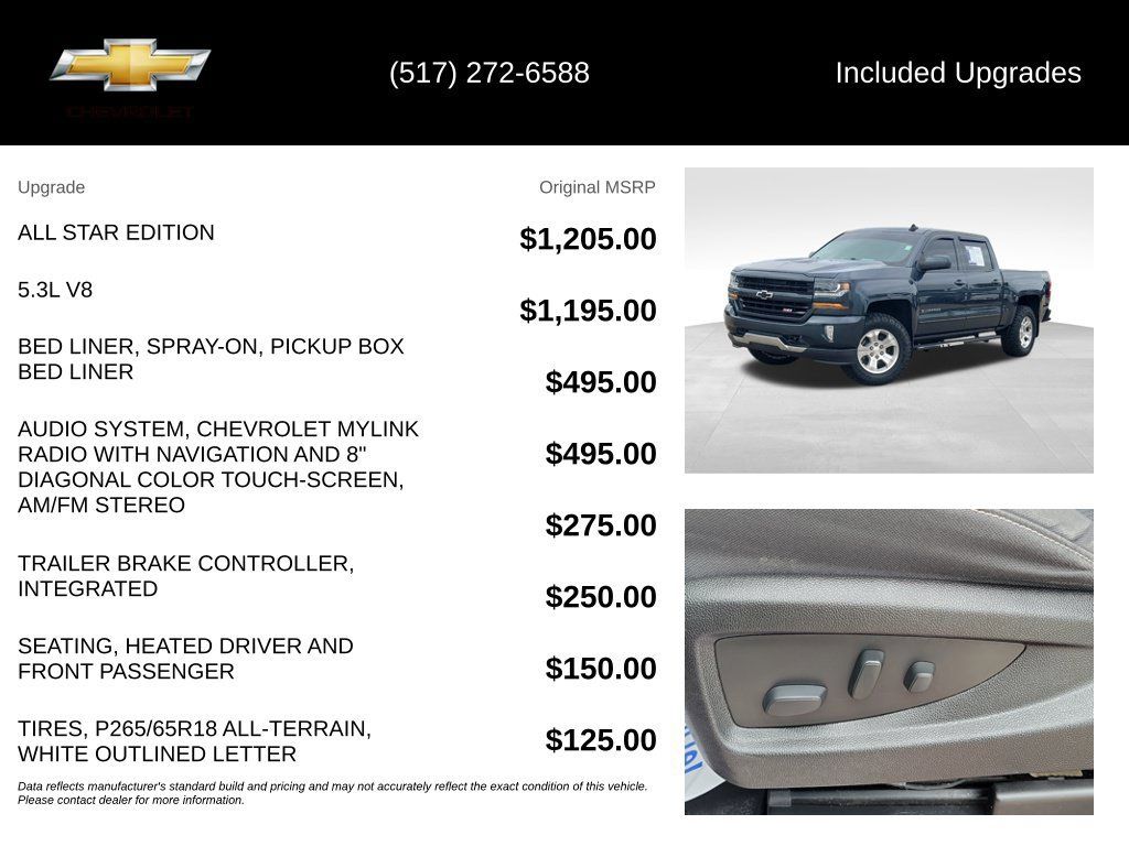 Used 2017 Chevrolet Silverado 1500 LT w/ All Star Edition AWD/4WD image 5