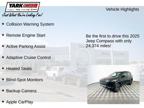 Certified 2025 Jeep Compass Trailhawk w/ Trailhawk Elite Group image 13