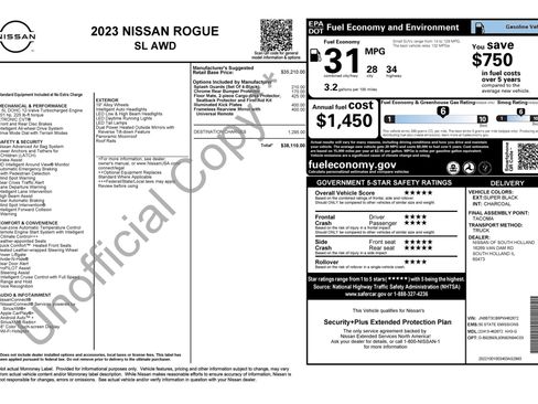 Used 2023 Nissan Rogue SL AWD/4WD image 2