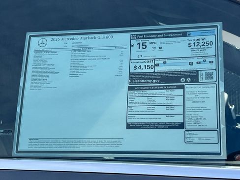 New 2026 Mercedes-Benz Maybach GLS 600 Maybach GLS 600 image 19