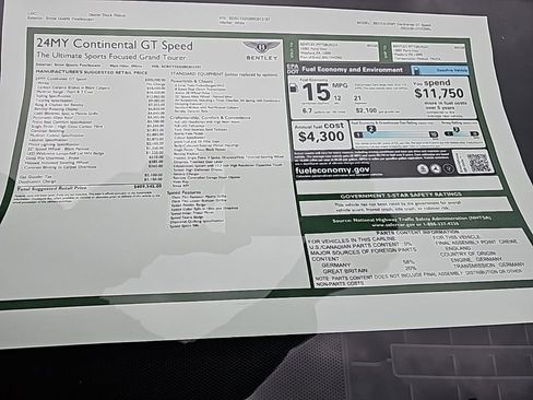 New 2024 Bentley Continental GT Speed image 35