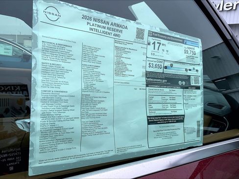 New 2026 Nissan Armada Platinum Reserve image 15