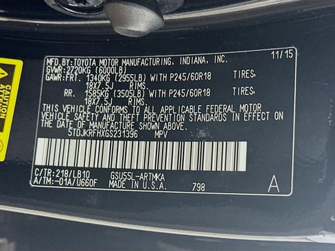 Used 2016 Toyota Highlander XLE AWD/4WD image 12