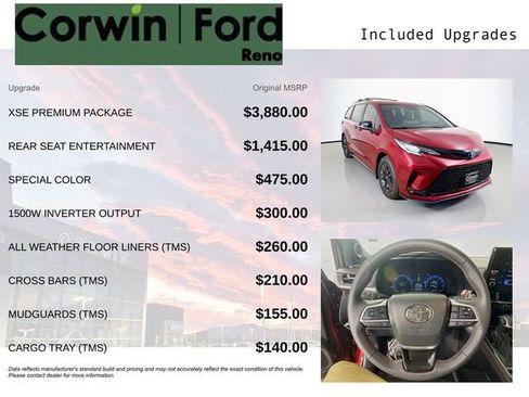 Used 2025 Toyota Sienna XSE w/ XSE Premium Package AWD/4WD image 3