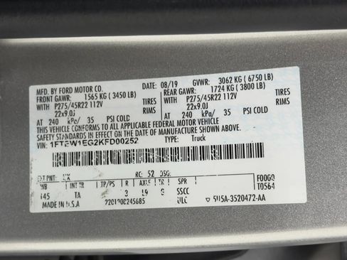 Used 2019 Ford F150 Limited w/ Trailer Tow Package AWD/4WD image 53