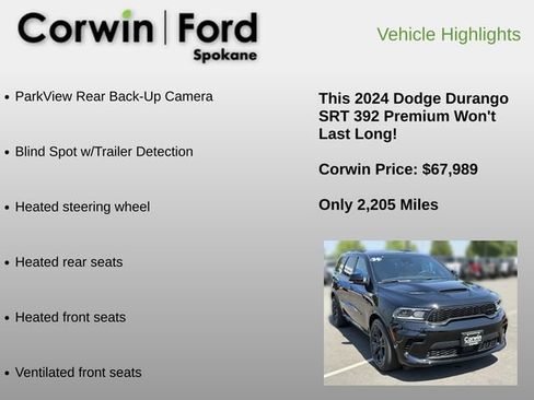 Used 2024 Dodge Durango SRT AWD/4WD image 12
