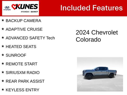 Used 2024 Chevrolet Colorado Z71 w/ LPO, Dark Essentials Package AWD/4WD image 2