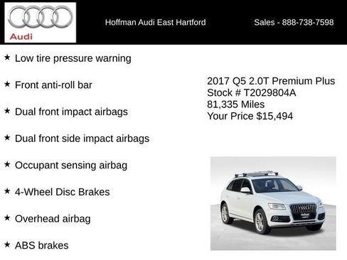 Used 2017 Audi Q5 2.0T Premium Plus w/ Technology Package AWD/4WD image 30