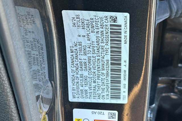 Certified 2024 Honda Civic EX image 33