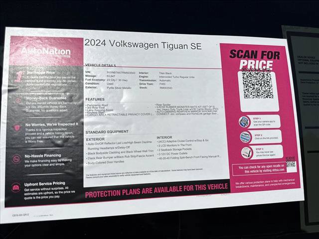 Used 2024 Volkswagen Tiguan SE w/ Panoramic Sunroof Package FWD image 27