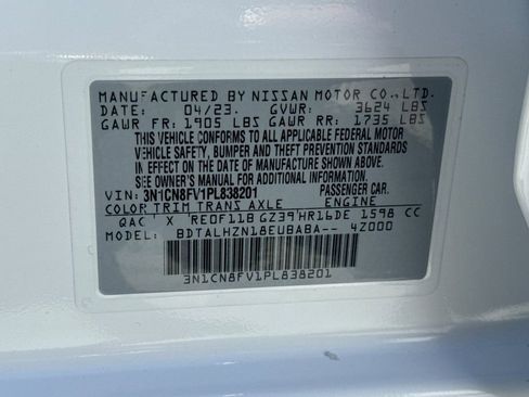 Used 2023 Nissan Versa SR w/ Trunk Package FWD image 27