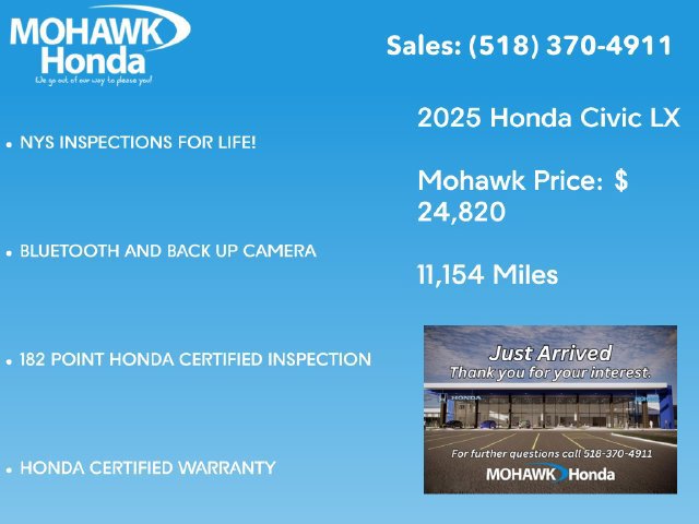 Certified 2025 Honda Civic LX image 2