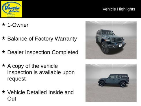 Used 2025 Jeep Wrangler Unlimited Rubicon 4xe w/ Convenience Group AWD/4WD image 2