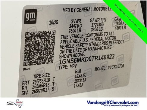 New 2026 Chevrolet Tahoe LS AWD/4WD image 26