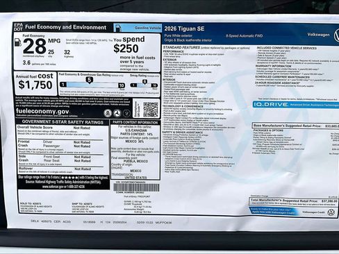 New 2026 Volkswagen Tiguan SE image 18