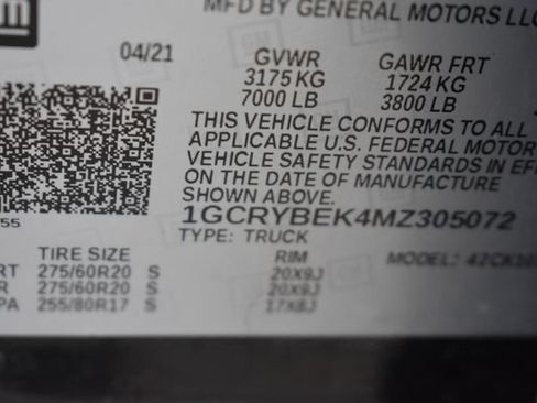 Used 2021 Chevrolet Silverado 1500 Custom w/ LPO, Dark Essentials Package AWD/4WD image 34