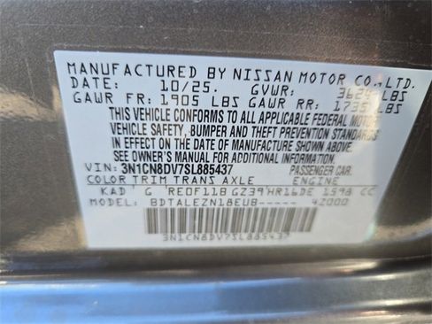 New 2025 Nissan Versa S w/ Trunk Package image 35