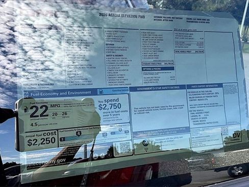 New 2026 GMC Acadia Elevation w/ LPO, Floor Liner Package image 14