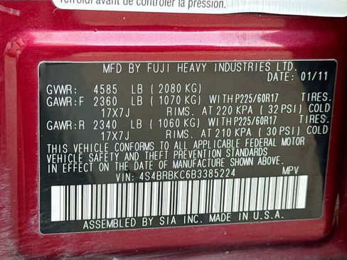 Used 2011 Subaru Outback 2.5i Limited w/ PWR Moonroof Pkg image 39