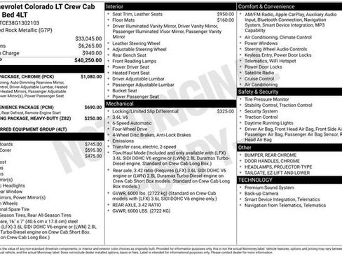 Used 2016 Chevrolet Colorado LT w/ Luxury Package, Chrome AWD/4WD image 32