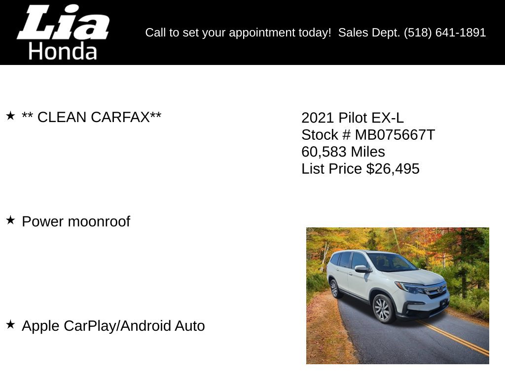 Used 2021 Honda Pilot EX-L image 6
