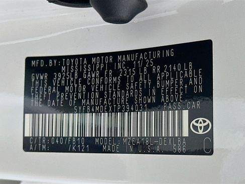 Used 2026 Toyota Corolla LE image 12