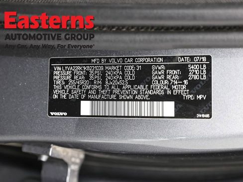 Used 2019 Volvo XC60 T6 Momentum w/ Premium Package image 36