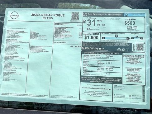 New 2026 Nissan Rogue SV w/ Cold Weather Package image 13