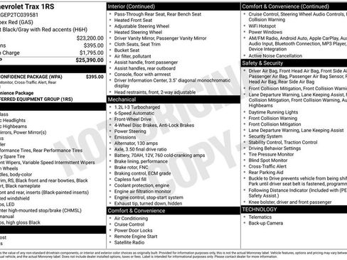 New 2026 Chevrolet Trax RS w/ Driver Confidence Package image 26