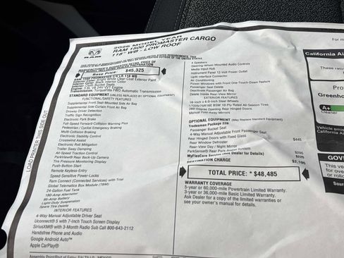 New 2026 RAM ProMaster 1500 image 10