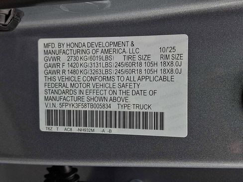 New 2026 Honda Ridgeline RTL image 10