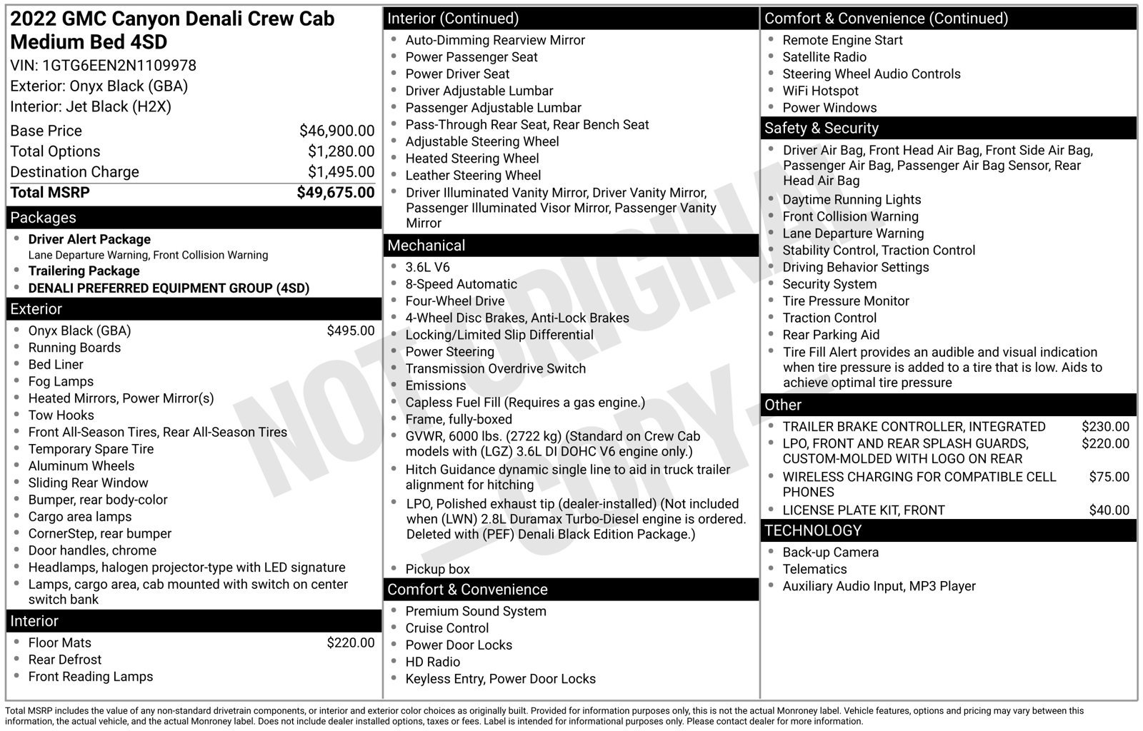 Used 2022 GMC Canyon Denali AWD/4WD image 80
