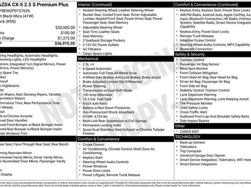 Used 2023 MAZDA CX-5 AWD 2.5 S w/ Premium Plus Pkg image 35