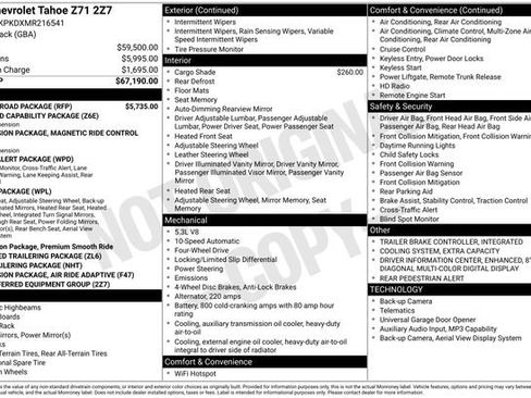 Certified 2021 Chevrolet Tahoe Z71 w/ Z71 Off-Road Package image 17