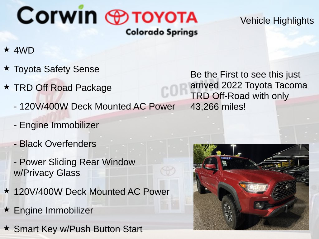 Used 2022 Toyota Tacoma TRD Off-Road AWD/4WD image 4