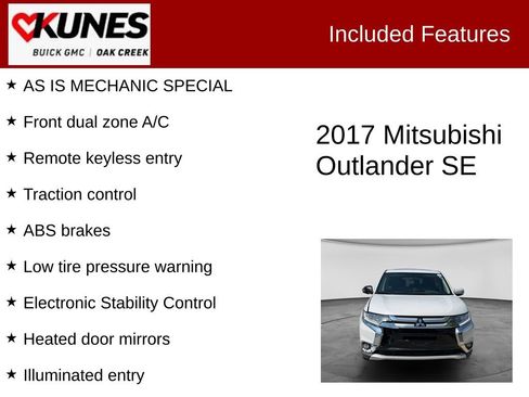 Used 2017 Mitsubishi Outlander SE FWD image 2