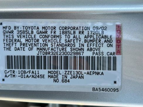 Used 2003 Toyota Corolla LE image 29