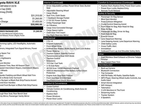 Used 2025 Toyota RAV4 XLE w/ Convenience Package FWD image 29