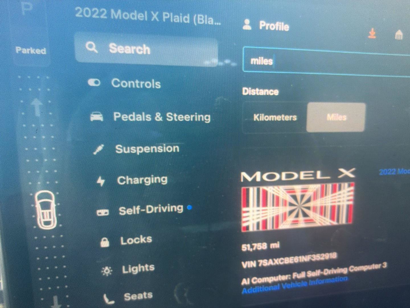 Used 2022 Tesla Model X Plaid AWD/4WD image 7