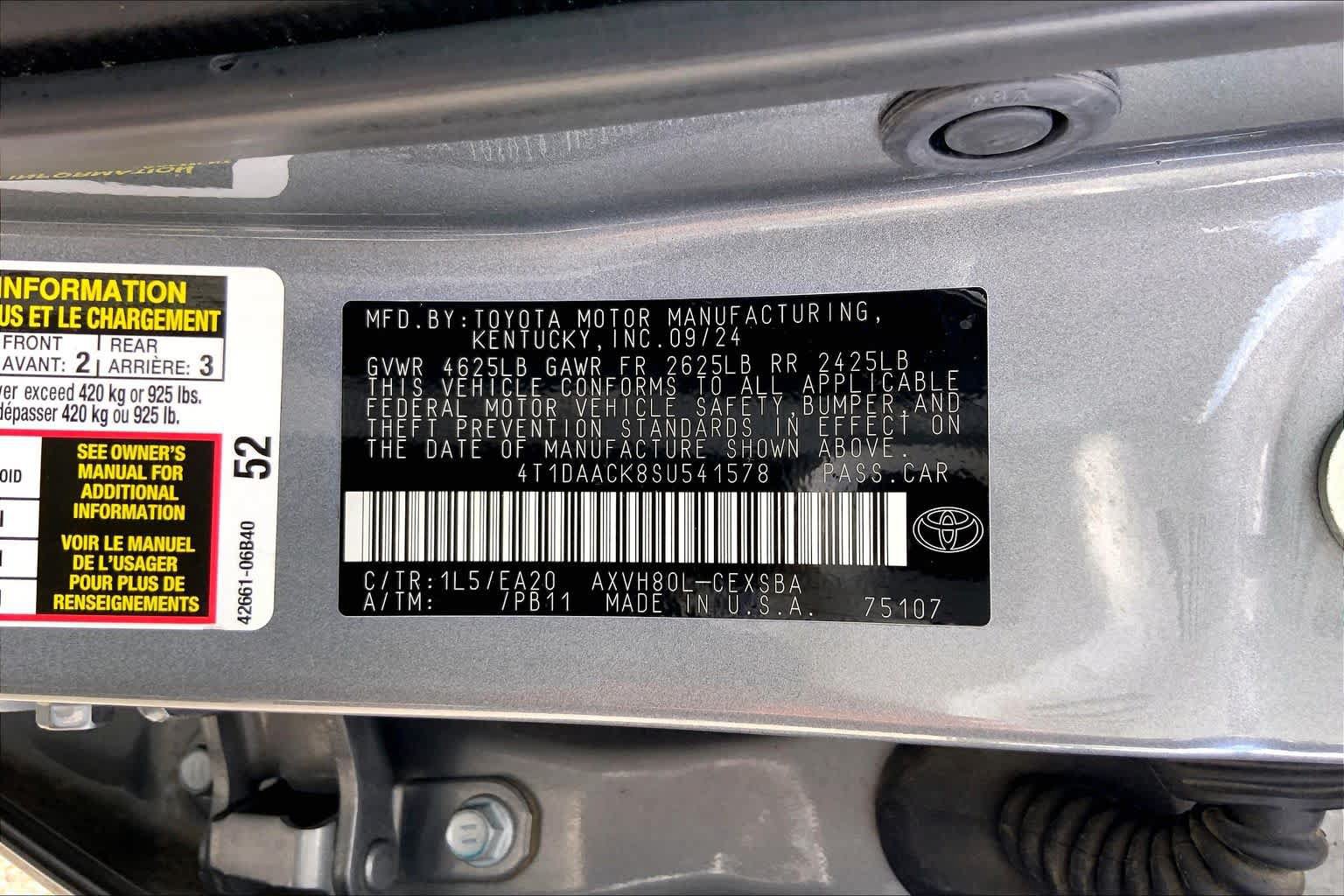 Certified 2025 Toyota Camry SE FWD image 36