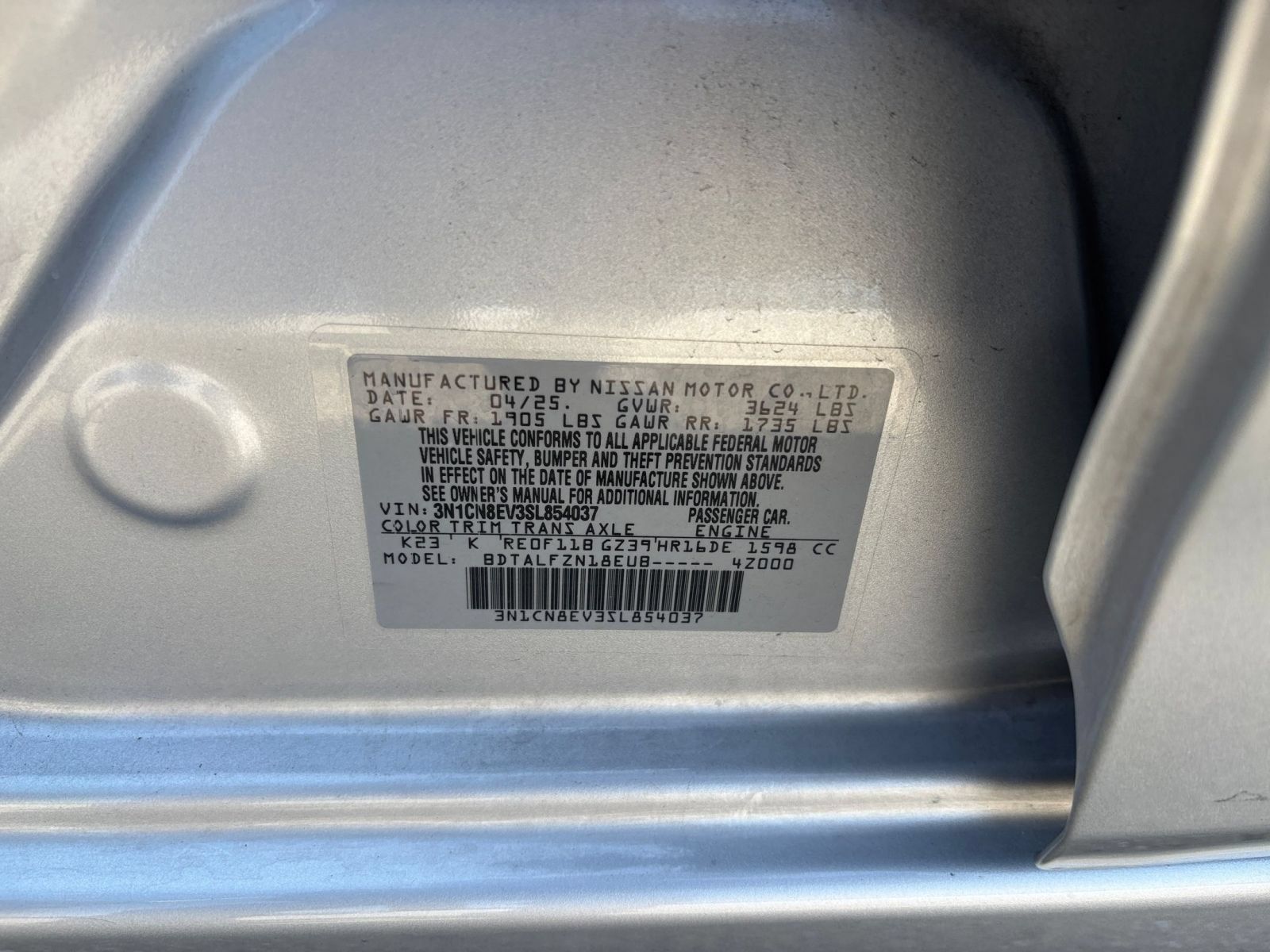 Used 2025 Nissan Versa SV FWD image 26