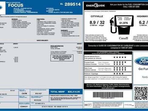 Used 2014 Ford Focus ST w/ Equipment Group 201A FWD image 2