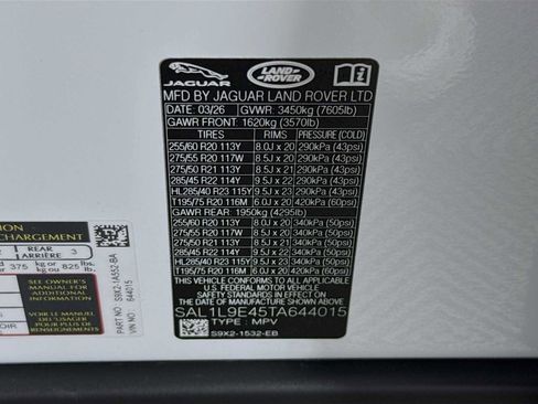 New 2026 Land Rover Range Rover Sport Dynamic SE AWD/4WD image 29