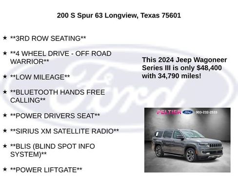 Used 2024 Jeep Wagoneer Series III AWD/4WD image 10