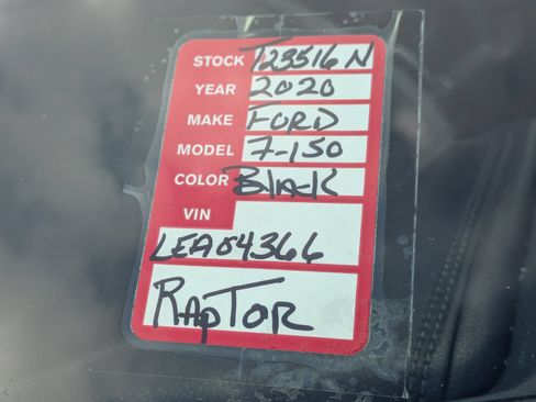 Certified 2020 Ford F150 Raptor w/ Equipment Group 802A Luxury AWD/4WD image 16